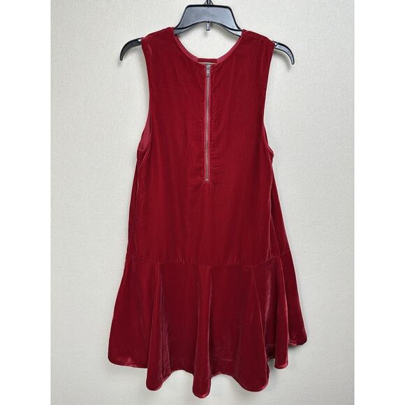 Free People Dress Dark Red Velvet Hi/Low Sz XS Sleeveless Special Occasion - Picture 4 of 13